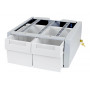 Ergotron StyleView SV43/44 Serie zusätzliche doppelte hohe Montagekomponente (2-Schubladen-Modul), grau/weiß