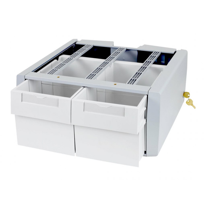 Ergotron StyleView SV43/44 Serie zusätzliche doppelte hohe Montagekomponente (2-Schubladen-Modul), grau/weiß