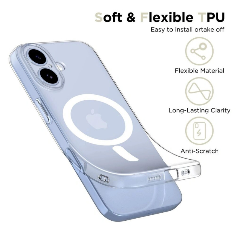 Tech-Protect FlexAir MagSafe Hülle für Apple iPhone 17, Transparent
