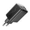 Acefast A108 GaN PD 67W Wandladegerät, 2x USB-C, 1x USB-A, Schwarz