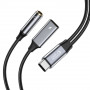 Tech-Protect Ultraboost USB-C-auf-USB-C- und 3,5-mm-Miniklinken-Adapter, 60 W, Schwarz