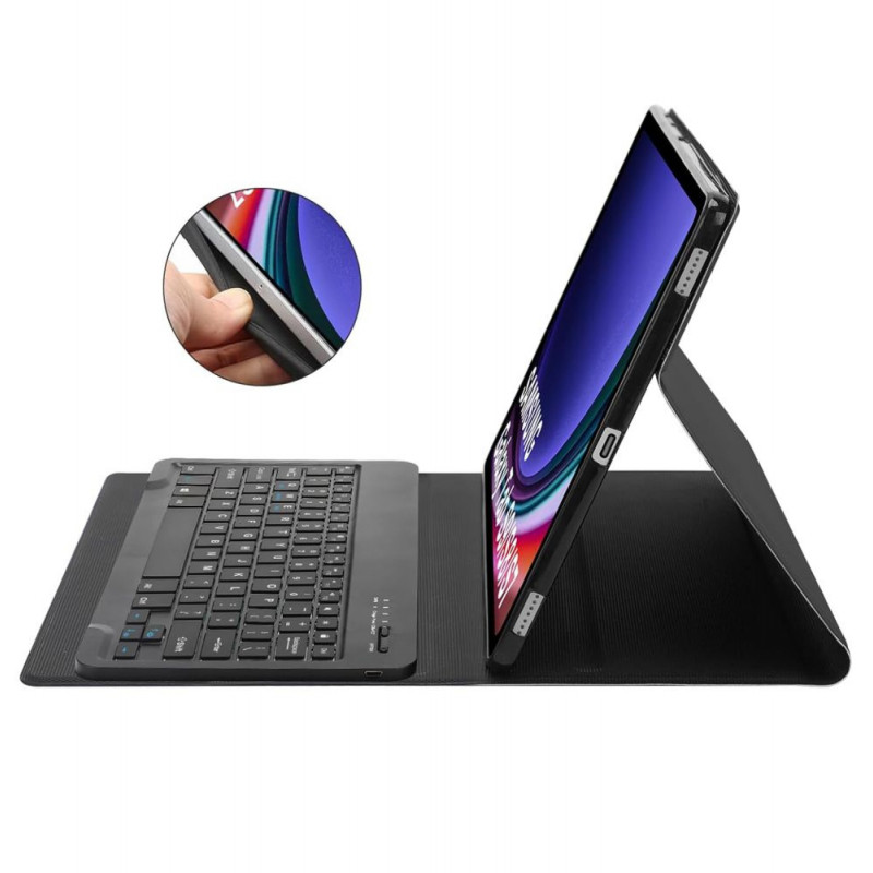 Tech-Protect SmartCase Pen Samsung Galaxy Tab S9 FE+ Hülle mit Tastatur, Schwarz