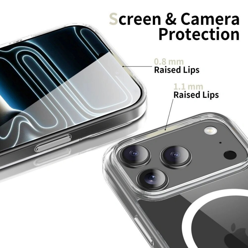 Tech-Protect Flexair Hybrid CC MagSafe Hülle für Apple iPhone 17 Pro, transparent