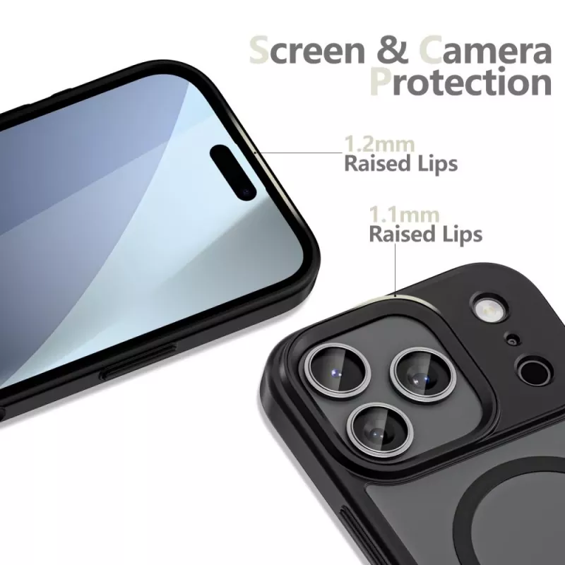 Tech-Protect Magmat MagSafe Hülle für Apple iPhone 17 Pro Max, mattschwarz
