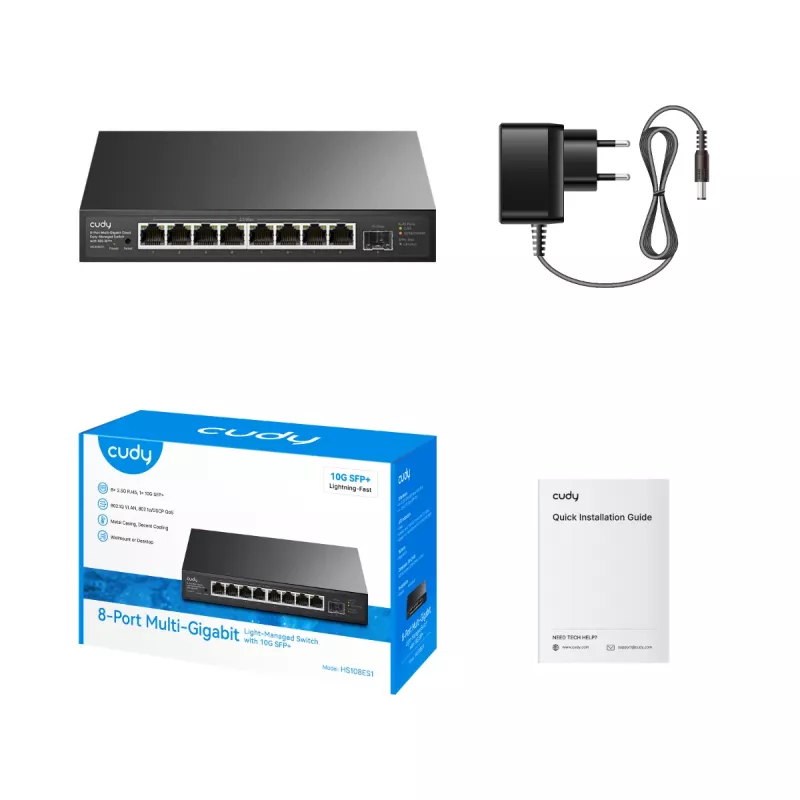 CUDY HS108ES1 8-Port 2.5G Light Managed Switch mit 10G SFP+