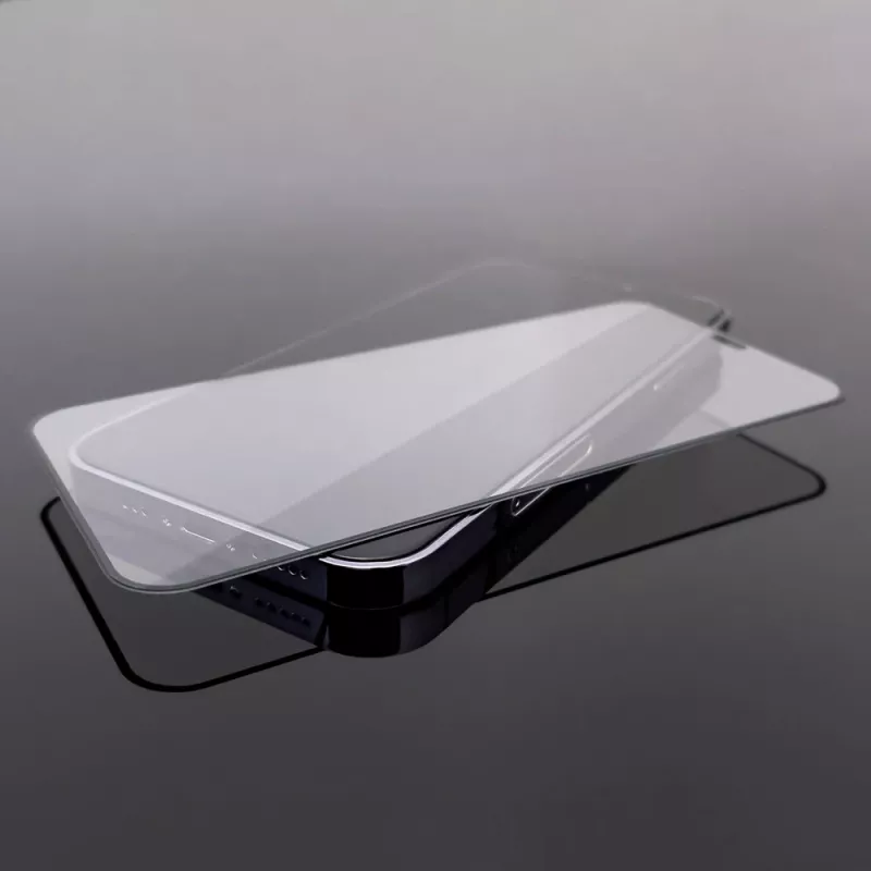 Wozinsky Super Tough Full Glue Panzerglas mit Case Friendly Rahmen für iPhone 14 Plus / 13 Pro Max, Schwarz