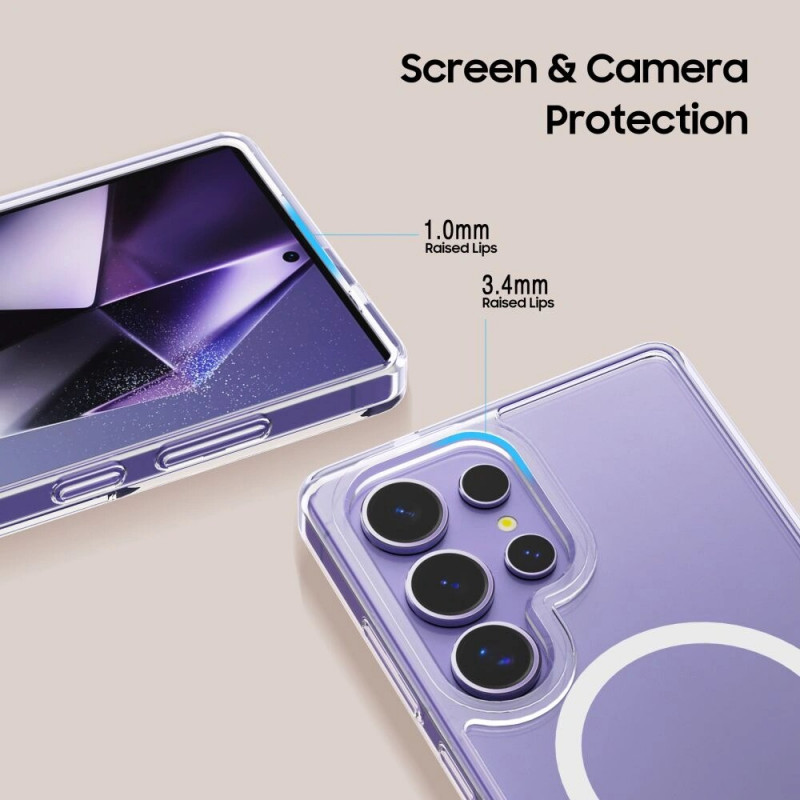 Tech-Protect Flexair Hybrid MagSafe Hülle für Samsung Galaxy S25 Ultra, transparent