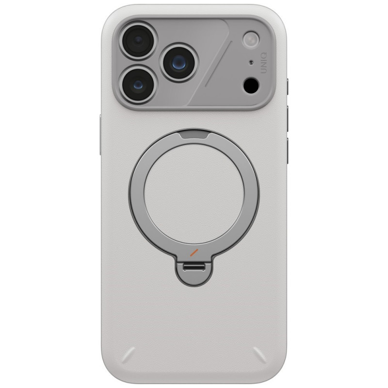 UNIQ Elix Hülle für Apple iPhone 18 Pro Max / 17 Pro Max, 360° drehbarer Kickstand, hellgrau