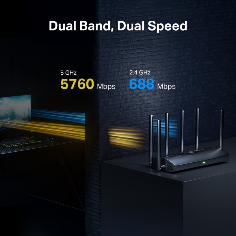 Mercusys MR37BE Dualband-Wi-Fi-7-Router, bis zu 6500 Mbps