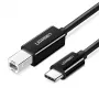 Ugreen US241 USB-C 2.0 auf USB-B Druckerkabel, 1 m, schwarz