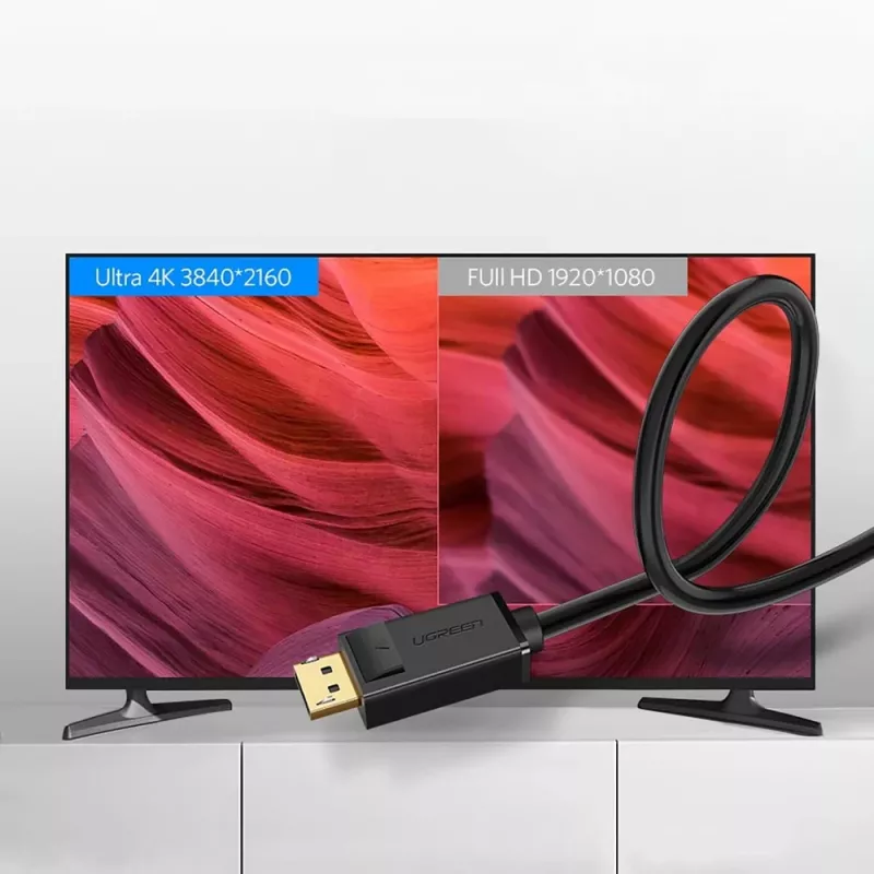iLike Ugreen DP102 (10212) DisplayPort 1.2 auf DisplayPort 1.2 Kabel, 4K, 3 m, schwarz