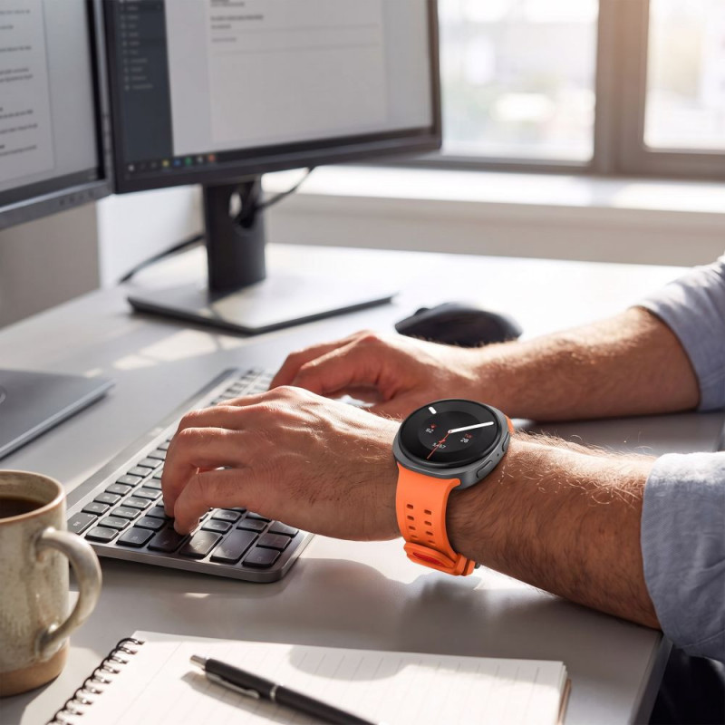 Tech-Protect Silikon-Air-Armband für Samsung Galaxy Watch 8 / 9 / Classic 40 / 44 / 46 mm, Tangerine Orange