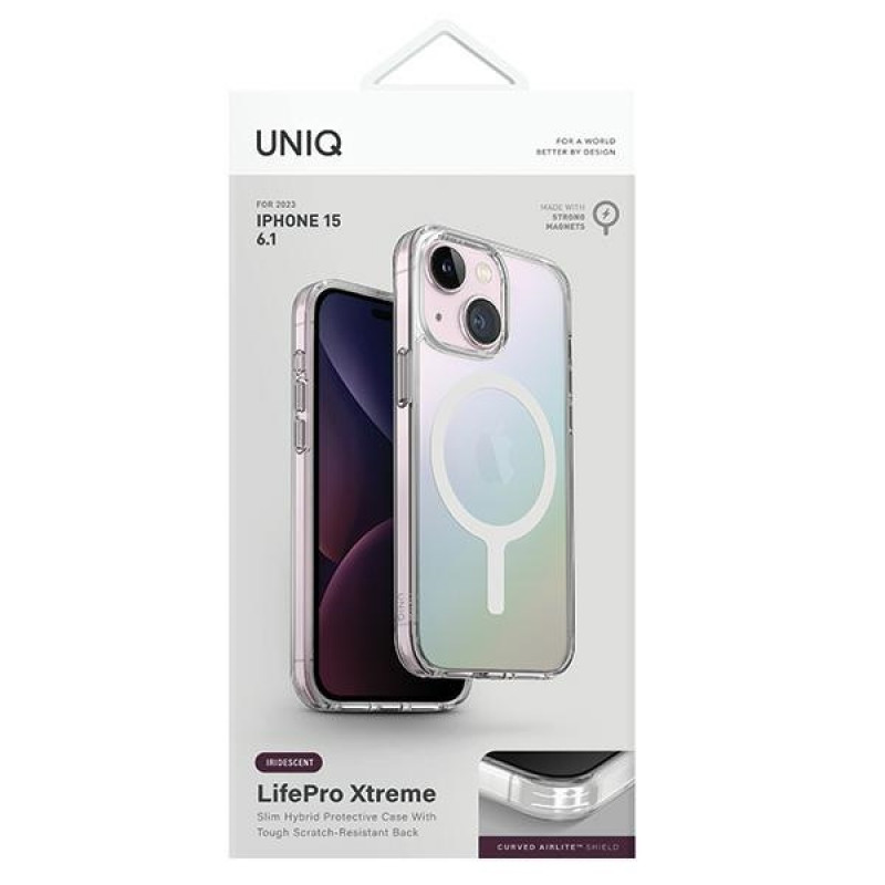 UNIQ LifePro Xtreme MagClick Ladehülle für Apple iPhone 15, Iridescent