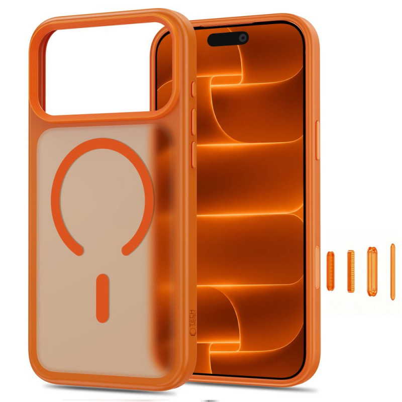 Tech-Protect Magmat MagSafe CC Hülle für Apple iPhone 17 Pro / 18 Pro, mattes Cosmic Orange