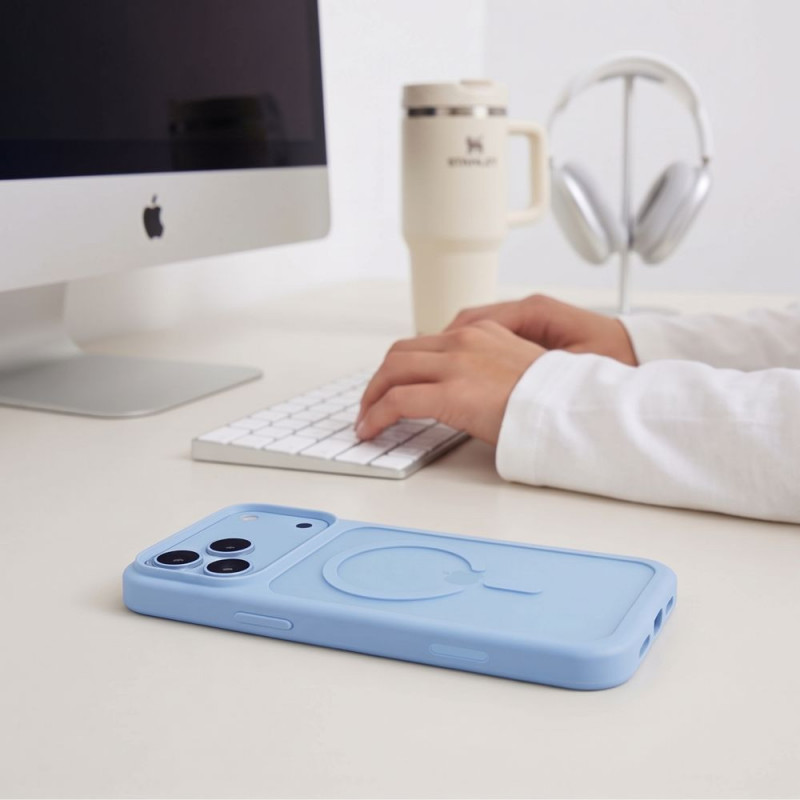Tech-Protect Magmat MagSafe CC Hülle für Apple iPhone 17 Pro / 18 Pro, Matt Hellblau