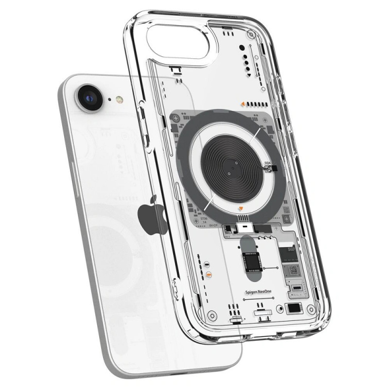 Spigen Ultra Hybrid Mag MagSafe Hülle für Apple iPhone 17e / 16e, Neo One, Transparent