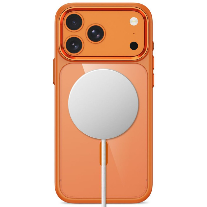Tech-Protect Magmat MagSafe CC Hülle für Apple iPhone 17 Pro / 18 Pro, Cosmic Orange / clear