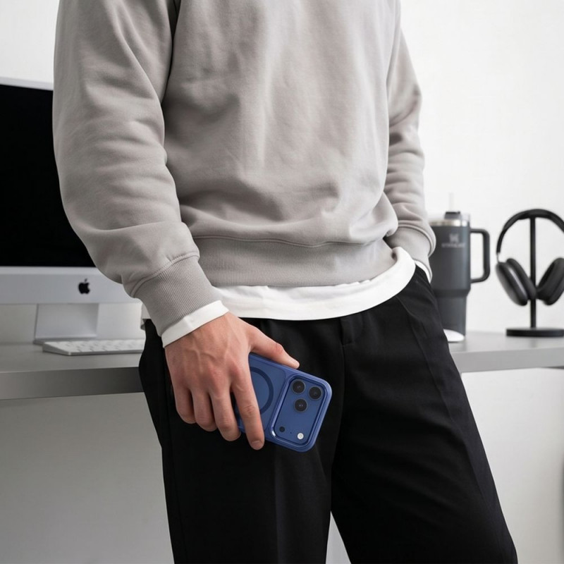 Tech-Protect Magmat MagSafe CC Hülle für Apple iPhone 17 Pro / 18 Pro, Deep Blue / clear