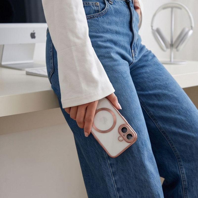 Tech-Protect MagFlex MagSafe Hülle für Apple iPhone 17, Shiny Rose Gold