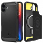 Spigen Rugged Armor Mag MagSafe Hülle für Apple iPhone 16, Mattschwarz
