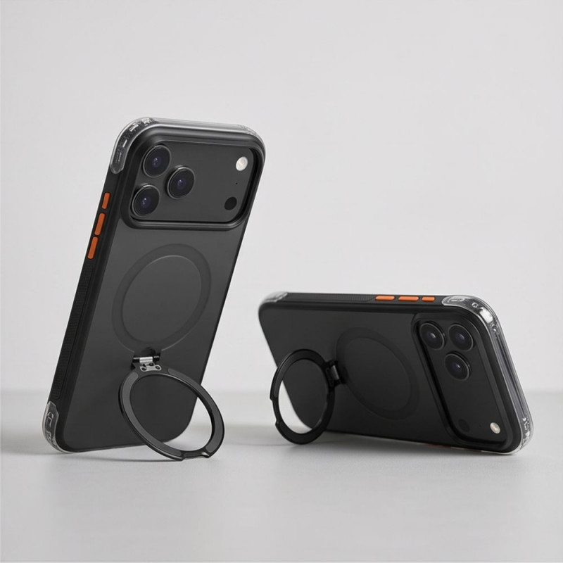 Tech-Protect MagAir Stand MagSafe CC Hülle für Apple iPhone 17 Pro Max / 18 Pro Max, Mattschwarz