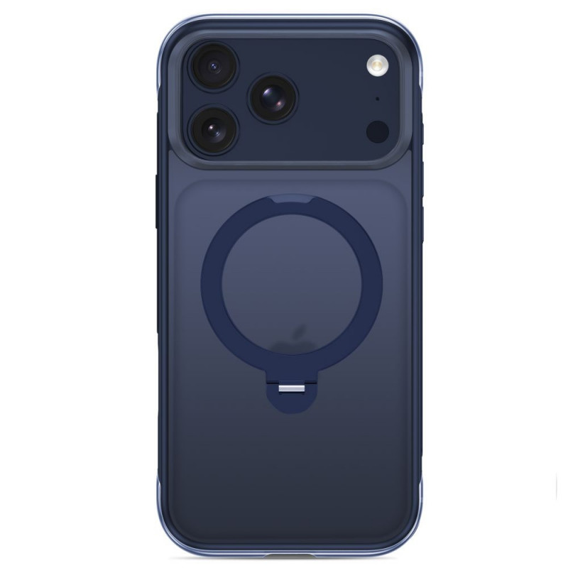 Tech-Protect MagAir Stand MagSafe CC Hülle für Apple iPhone 17 Pro Max / 18 Pro Max, Mattschwarz-Blau
