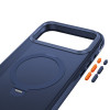 Tech-Protect MagAir Stand MagSafe CC Hülle für Apple iPhone 17 Pro Max / 18 Pro Max, Mattschwarz-Blau