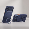 Tech-Protect MagAir Stand MagSafe CC Hülle für Apple iPhone 17 Pro Max / 18 Pro Max, Mattschwarz-Blau