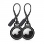 Tech-Protect Rough Chain Schlüsselanhänger-Hülle für Apple AirTag, Schwarz (2 Stk.)