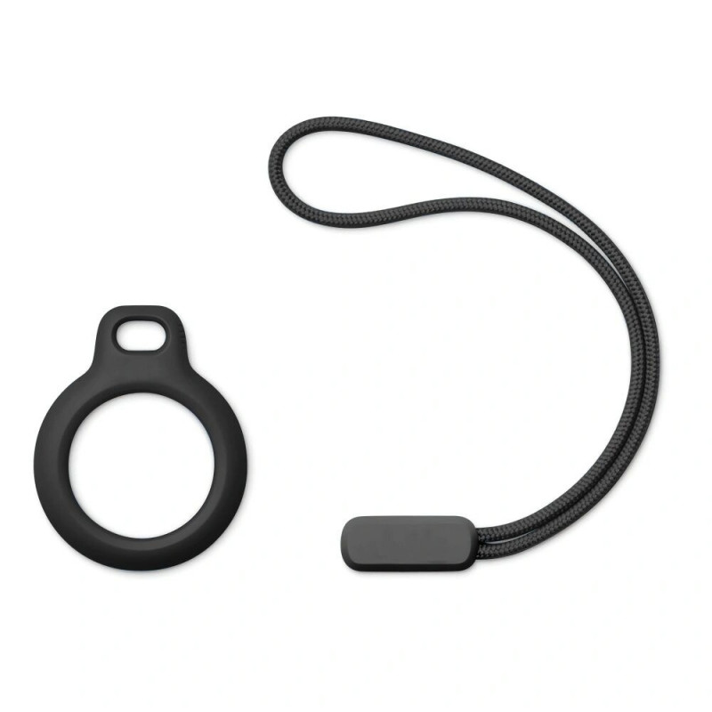 Tech-Protect Rough Chain Schlüsselanhänger-Hülle für Apple AirTag, Schwarz (2 Stk.)