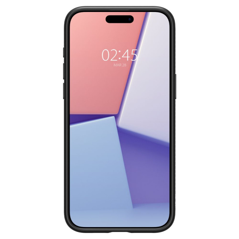 Spigen Liquid Air Hülle für Apple iPhone 15 Pro, Mattschwarz