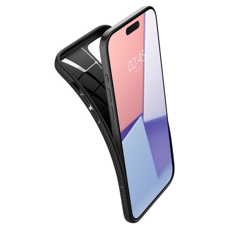 Spigen Liquid Air Hülle für Apple iPhone 15 Pro, Mattschwarz