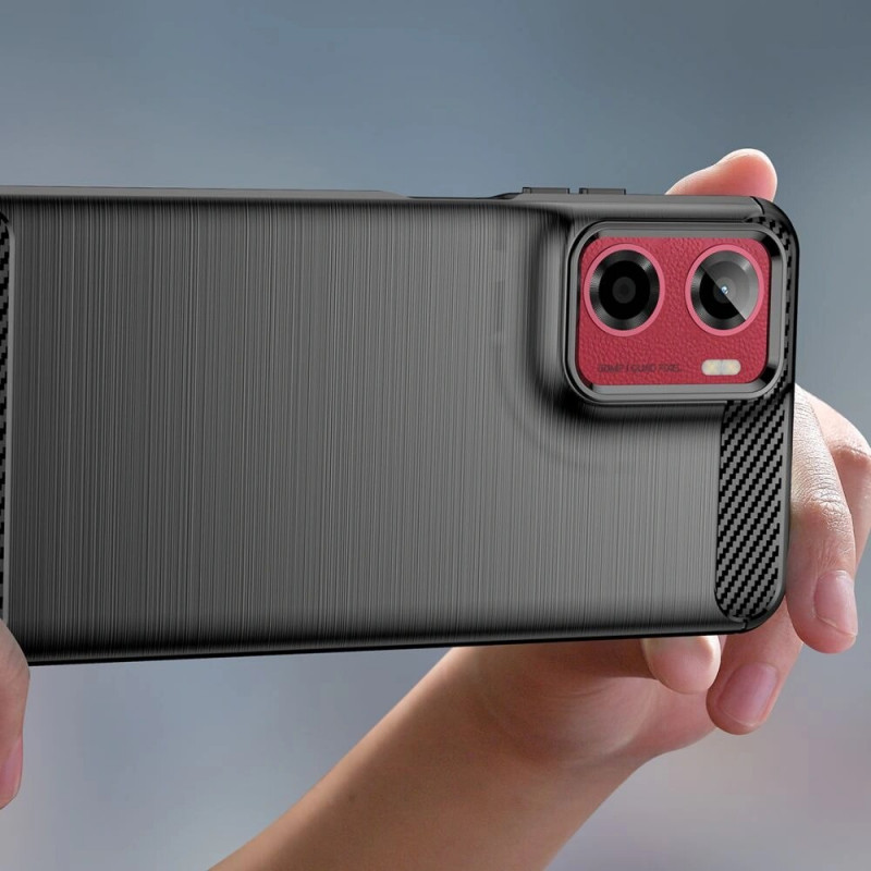 Tech-Protect TPUCarbon Hülle für Motorola Moto G05 / E15, Schwarz
