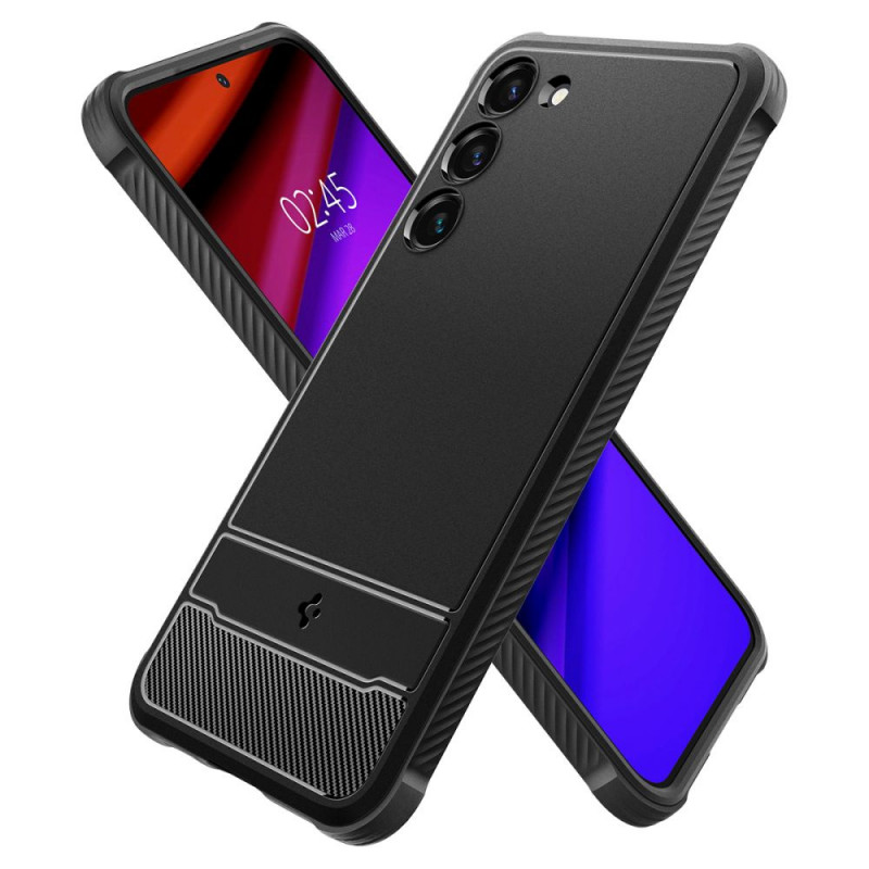 Spigen Rugged Armor Hülle für Samsung Galaxy S23, Mattschwarz