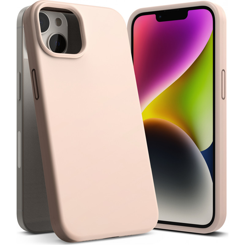 Ringke Silikonhülle für Apple iPhone 14 Plus / 15 Plus, Pink Sand