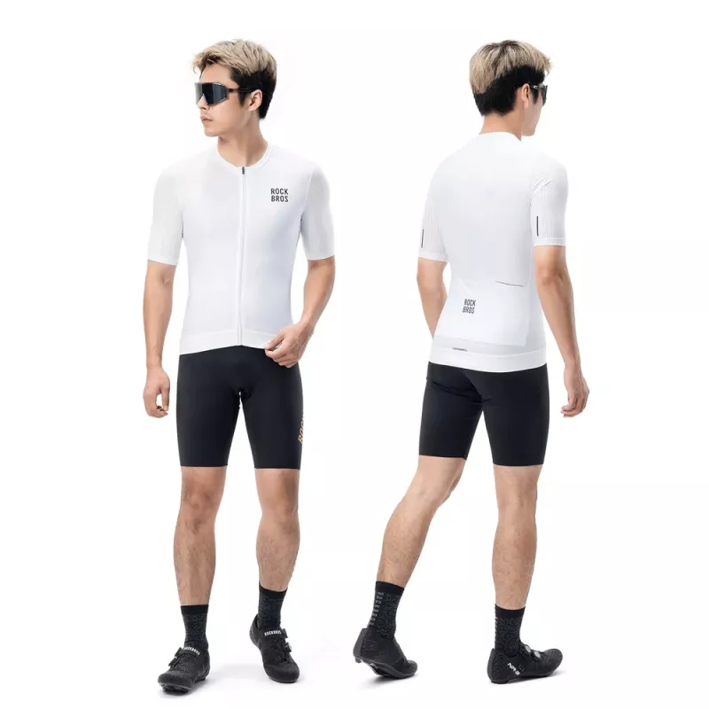 Rockbros 15200025 Kurzarm-Radtrikot, Größe XL, weiß