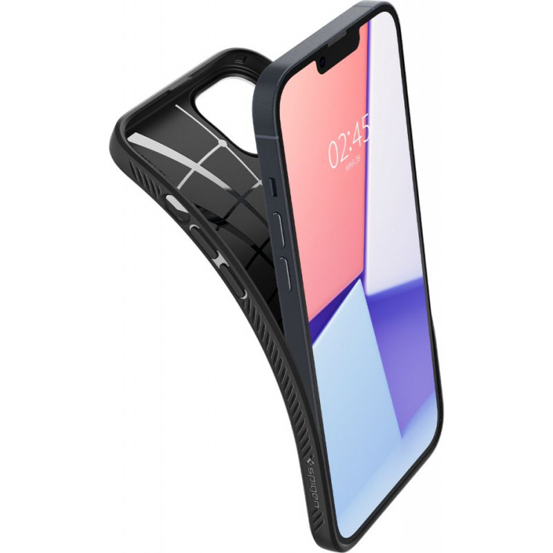 Spigen Liquid Air (ACS05037) Hülle für Apple iPhone 14, Mattschwarz