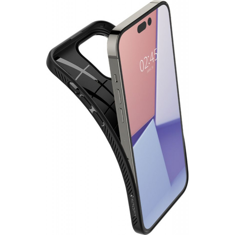Spigen Liquid Air (ACS04957) Hülle für Apple iPhone 14 Pro, Mattschwarz