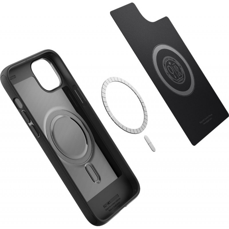 Spigen Mag Armor (ACS04918) Hülle für Apple iPhone 14 Plus / 15 Plus, Mattschwarz