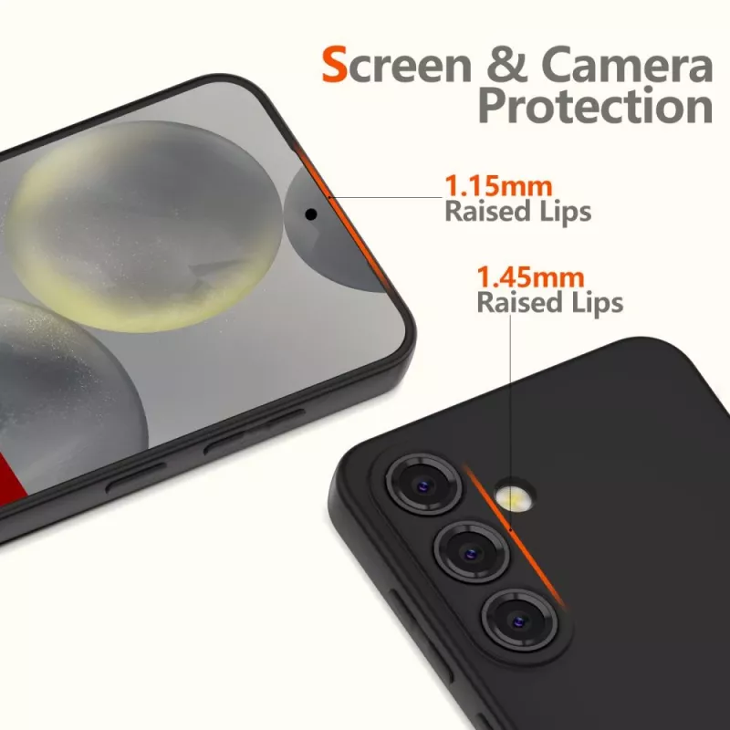 Tech-Protect Icon Silikon-Hülle für Samsung Galaxy A56 5G, Schwarz