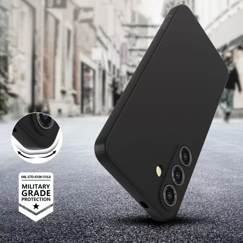 Tech-Protect Icon Silikon-Hülle für Samsung Galaxy A56 5G, Schwarz