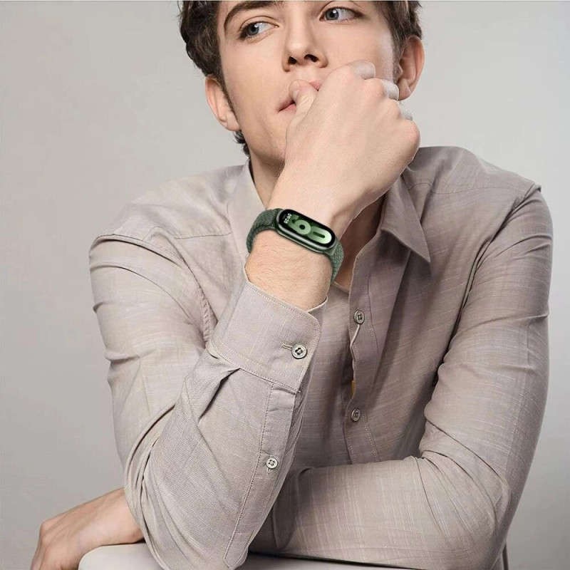 Tech-Protect Nylonmag Armband für Xiaomi Smart Band 8 / 9 / NFC, Schwarz
