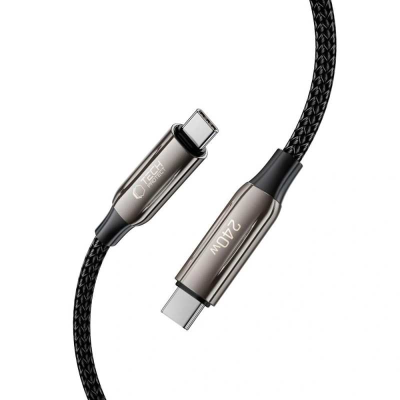 Tech-Protect UB10T Ultraboost USB-C / USB-C Kabel PD240W/QC4.0, 200 cm, Schwarz