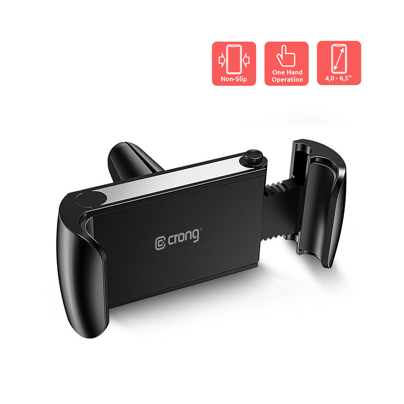 Crong Universal Smart Kfz-Halterung für 4 - 6,5 Zoll Smartphones, schwarz