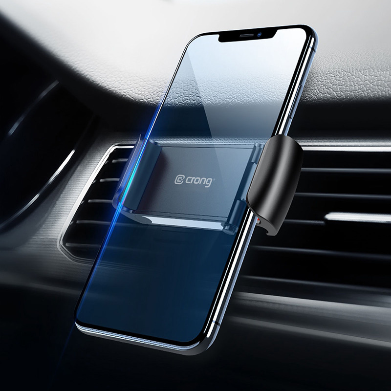 Crong Universal Smart Kfz-Halterung für 4 - 6,5 Zoll Smartphones, schwarz