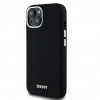 DKNY Apple iPhone 15 Hardcase Liquid Silicone Small Metal Logo MagSafe, schwarz