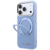 Karl Lagerfeld Ring Stand 360 Saffiano Classic Logo MagSafe Hülle für Apple iPhone 18 Pro / 17 Pro, hellblau (KF003175)