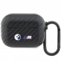 BMW BMAPWMPUCA2 Carbon Double Metal Logo Hülle für Apple AirPods Pro, schwarz