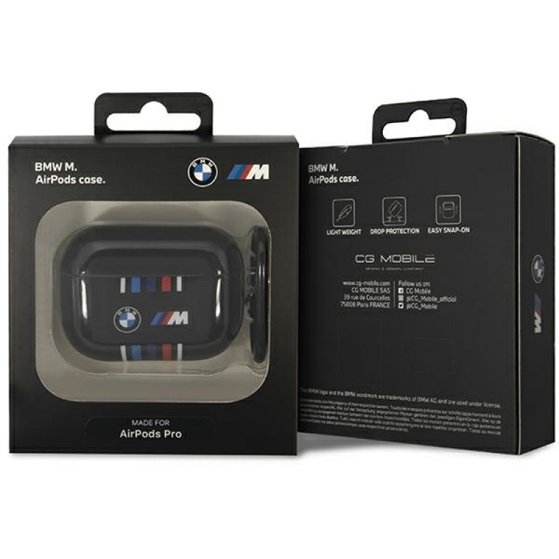 BMW BMAP22SWTK Apple AirPods Pro Hülle, Multiple Colored Lines, schwarz