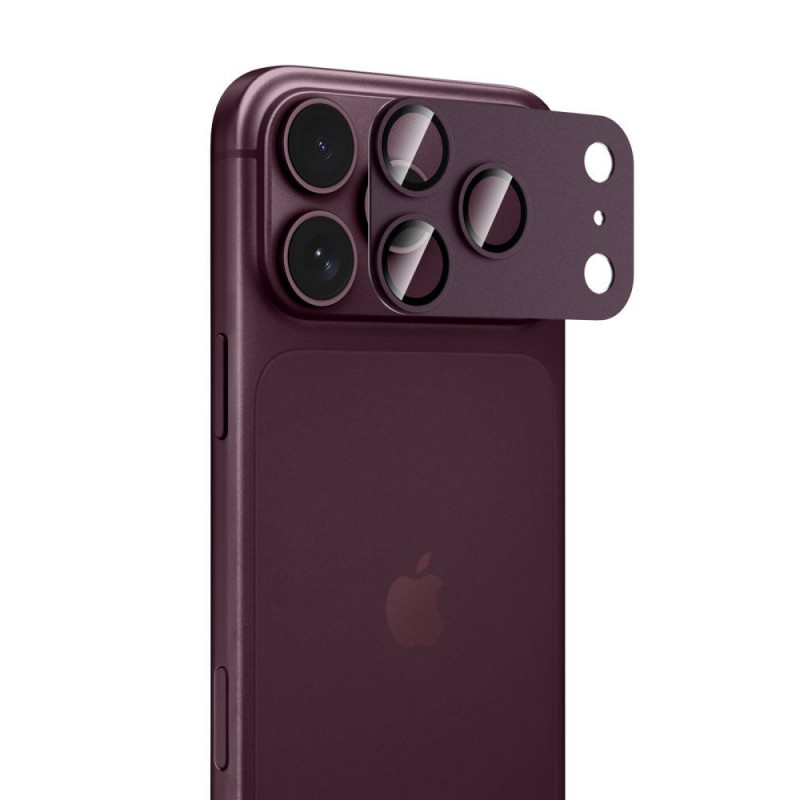 Tech-Protect Camfull Fit+ Apple iPhone 18 Pro Kameraglas-Schutz, Burgundy